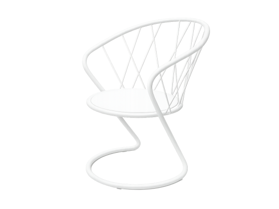 FAUTEUIL MÉTALLIQUE EXTERIEUR BLANC