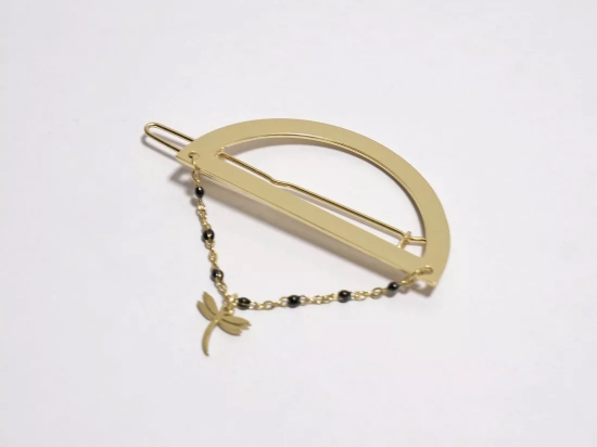 BARRETTE LOUANE DORÉE LIBELLULE GYPSO