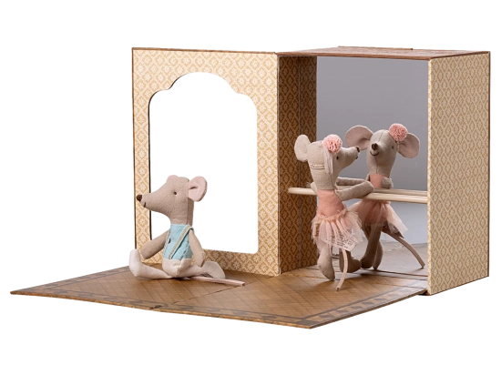 STUDIO DE DANSE AVEC PETITE SŒUR ET PETIT FRÈRE SOURIS