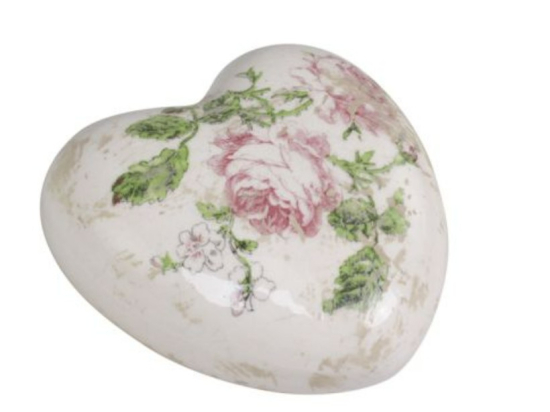COEUR DECORATIF TOULOUSE - MOTIF FLORAL ROSE