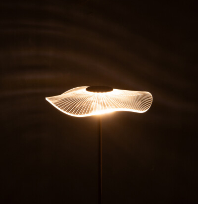 LAMPE LED FLEUR MET/PLAST OR 