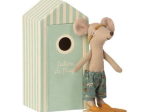 GRAND FRÈRE SOURIS AVEC CABINE DE PLAGE - MAILEG