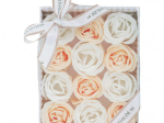 COFFRET DE 12 ROSES DE SAVON  - PARFUM ROSE