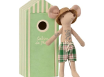 PAPA SOURIS À LA PLAGE AVEC CABINE DE PLAGE - MAILEG
