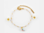 BRACELET FLEUR DE POIRIER & OISEAU BLEU - NACH