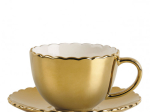 TASSE À THÉ ET SOUS-TASSE MARGUERITE DORÉE - MATHILDE M