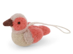 MOINEAU CORAIL ET BEIGE EN LAINE FEUTRÉE GRY & SIF