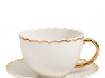 TASSE À THÉ ET SOUS-TASSE MARGUERITE BLANCHE - MATHILDE M