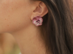 BOUCLES D'OREILLES PUCES FLEUR DE PENSÉE - NACH