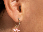 BOUCLE D'OREILLE ÉTOILE DE MER ROSE EN PORCELAINE - NACH