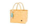 MINI SHOPPER FAT STRAP GOLDEN YELLOW SIZE XS WITH SOFT AQUA GREEN PU TASSEL