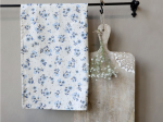 TORCHON DE CUISINE AVEC FLEURS - OCEAN BLUE