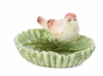 MANGEOIRE OISEAUX VERTE ET ROSE
