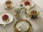 TASSE À THÉ ET SOUS-TASSE MARGUERITE DORÉE - MATHILDE M