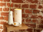 LAMPE PORCELAINE  GOLDEN LEAF