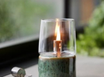LAMPE À HUILE BITZ EN GRÈS VERT ET VERRE