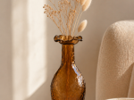 VASE ÉCLOSION EN VERRE BRUN