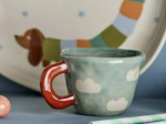 TASSE NINI BLOOMINGVILLE – TASSE EN GRÈS BLEUE 110 ML