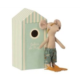 GRAND FRÈRE SOURIS AVEC CABINE DE PLAGE - MAILEG