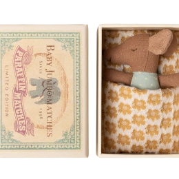 BÉBÉ SOURIS DANS SA BOITE D'ALLUMETTE BLEU