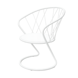 FAUTEUIL MÉTALLIQUE EXTERIEUR BLANC