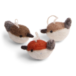 LOT DE 3 MINI MOINEAUX CORAL/BEIGE