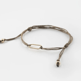 BRACELET CORDON DORÉ PERSONNALISABLE POUR CHARM'S - NACH