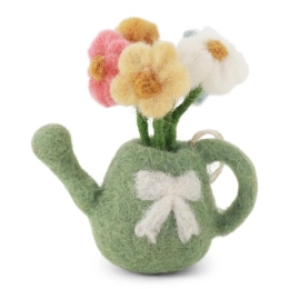 ARROSOIR GARNI DE FLEURS EN LAINE FEUTRÉE GRY & SIF
