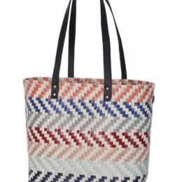 SAC MILA - CABAS TRESSÉ ZIGZAG EN PLASTIQUE RECYCLÉ